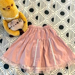Darling Cottage Core Vibes Blush Reversible Tiered Skirt